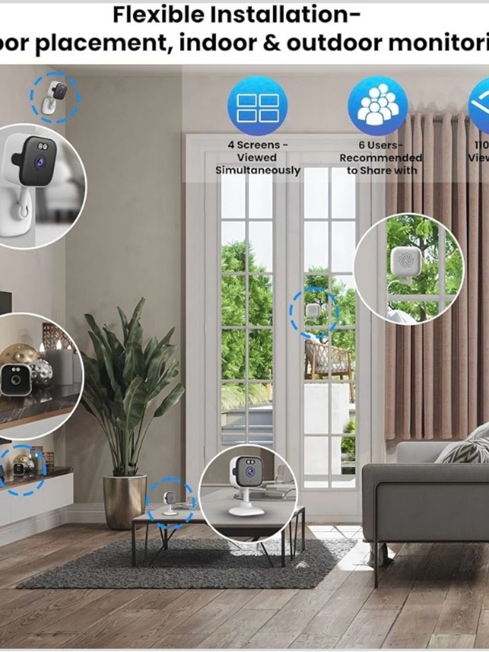 NEW - 2K Window Camera with 32GB Memory Card, 5GHz & 2.4GHz WiFi Indoor Cameras - Picture 6 of 7